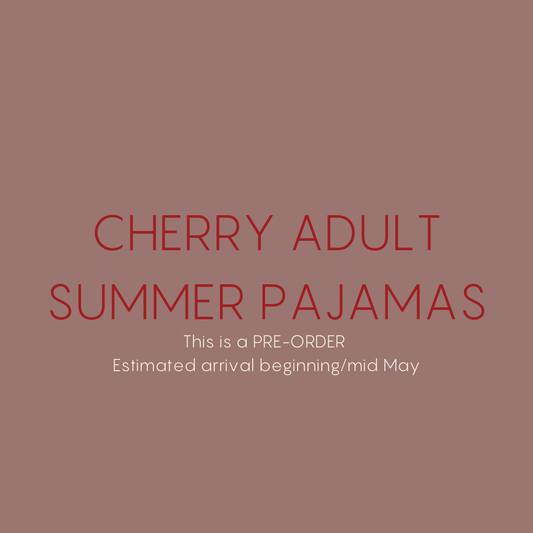 Cherry Adult Summer Pajamas *ready to ship